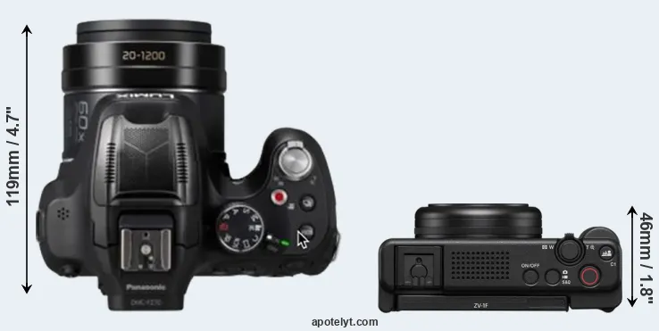 Compare FZ80D versus ZV-1F top