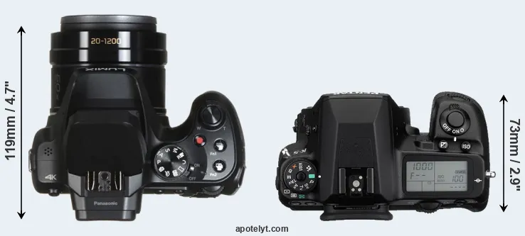 Compare FZ82 versus K-5 top