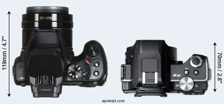 Compare FZ82 versus K-S1 top