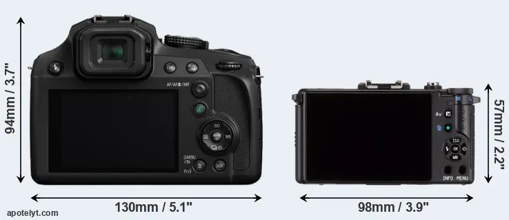 Comparison FZ82 or Pentax Q rear