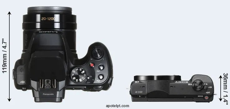 Compare FZ82 versus A5100 top