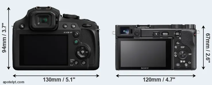Comparison FZ82 or A6100 rear