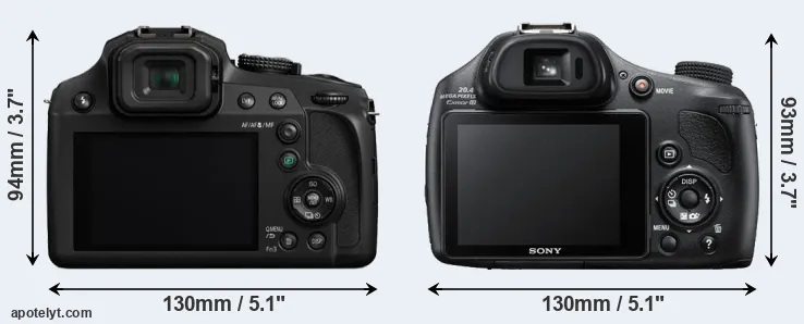 Comparison FZ82 or HX400V rear