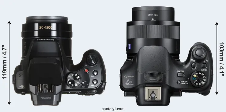 Compare FZ82 versus HX400V top