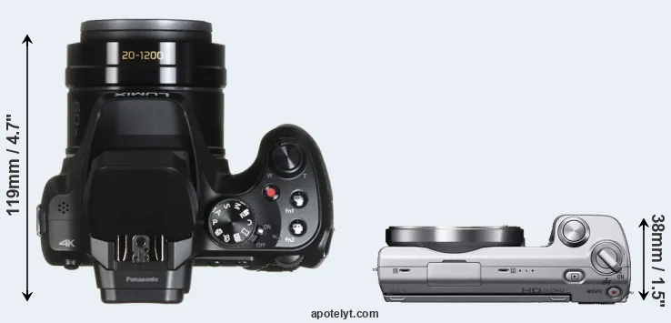 Compare FZ82 versus NEX-5 top