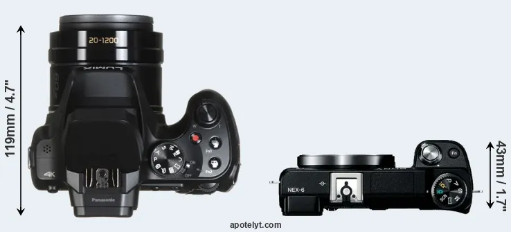 Compare FZ82 versus NEX-6 top