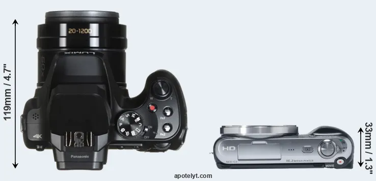 Compare FZ82 versus NEX-C3 top