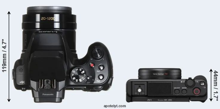 Compare FZ82 versus ZV-1 top