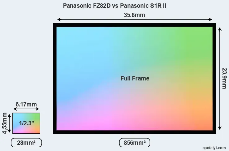 Panasonic FZ82D and Panasonic S1R II sensor measures