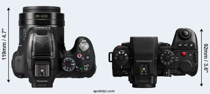 Compare FZ82D versus S1R II top