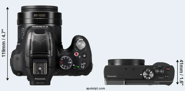 Compare FZ82D versus TZ90 top