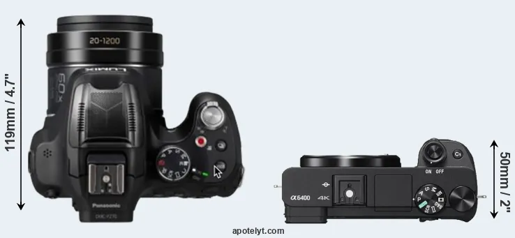 Compare FZ82D versus A6400 top
