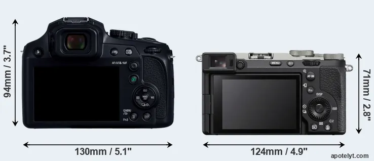 Comparison FZ82D or A7C R rear
