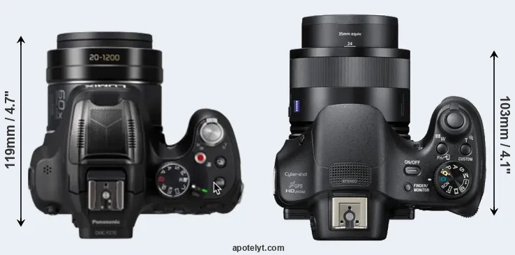 Compare FZ82D versus HX400V top