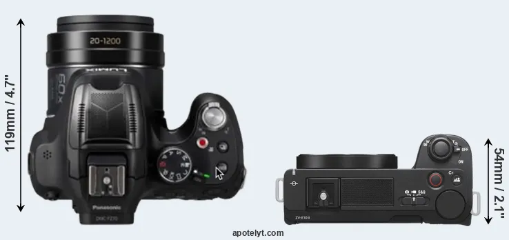 Compare FZ82D versus ZV-E10 II top