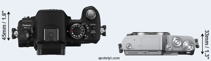 Compare G1 versus GX800 top