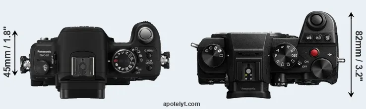 Compare G1 versus S5 top