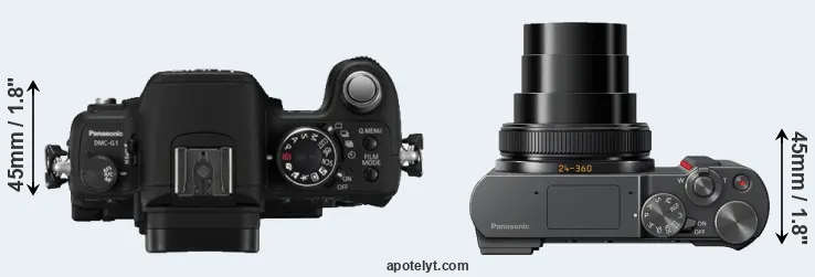 Compare G1 versus TZ200 top