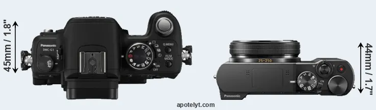 Compare G1 versus ZS100 top
