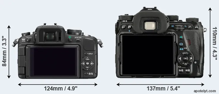 Comparison G1 or K-1 rear