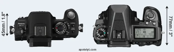 Compare G1 versus K-3 II top