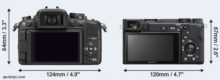 Comparison G1 or A6400 rear