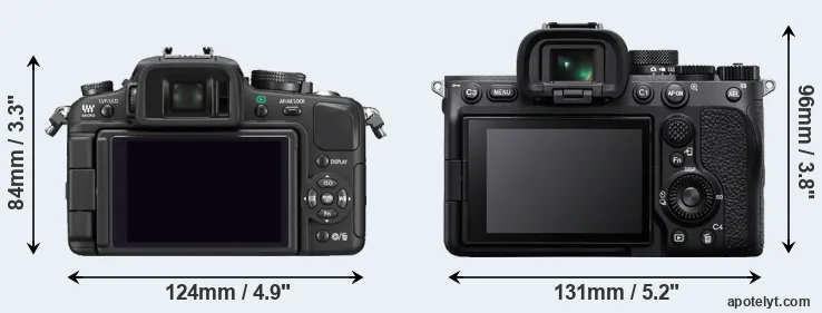 Comparison G1 or A7 IV rear