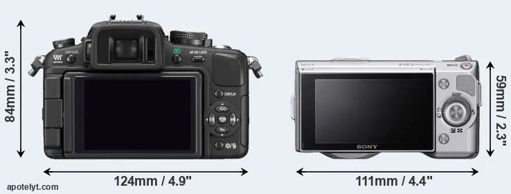 Comparison G1 or NEX-5 rear