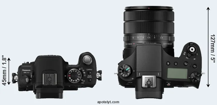 Compare G1 versus RX10 III top