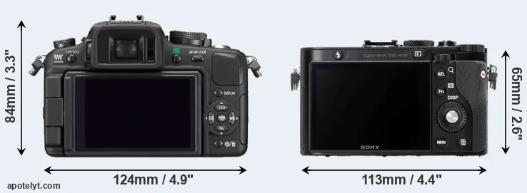 Comparison G1 or RX1R rear
