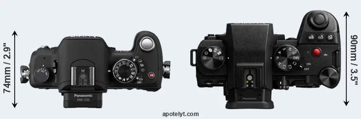 Compare G10 versus G9 II top