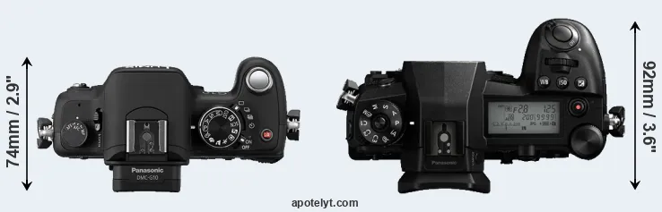 Compare G10 versus G9 top