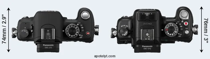 Compare G10 versus GH2 top