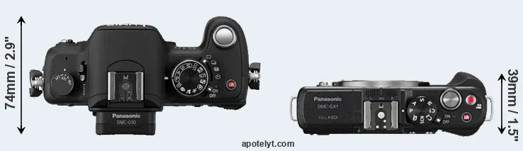 Compare G10 versus GX1 top