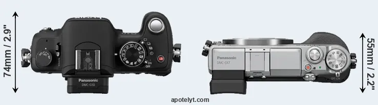 Compare G10 versus GX7 top