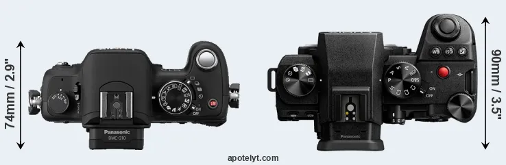 Compare G10 versus S5 II top