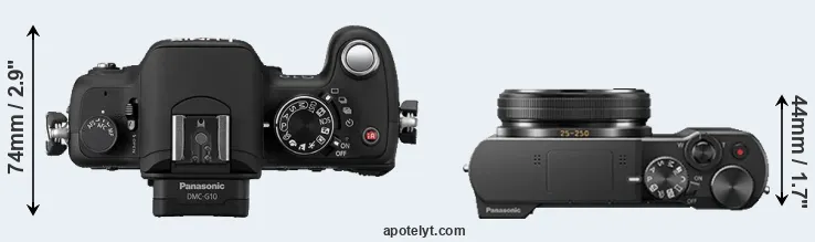 Compare G10 versus TZ100 top