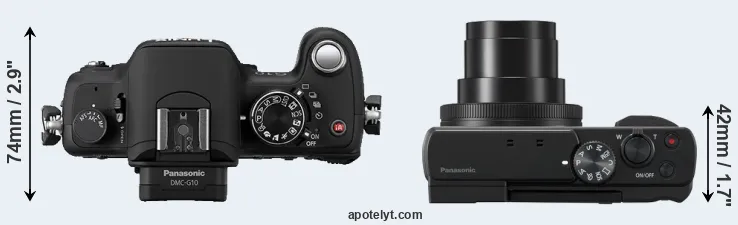 Compare G10 versus TZ95 top