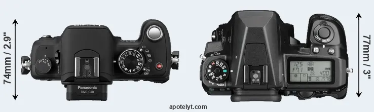 Compare G10 versus K-3 II top