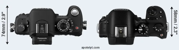 Compare G10 versus NX30 top