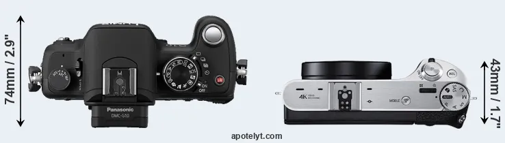 Compare G10 versus NX500 top