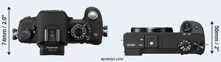 Compare G10 versus A6400 top