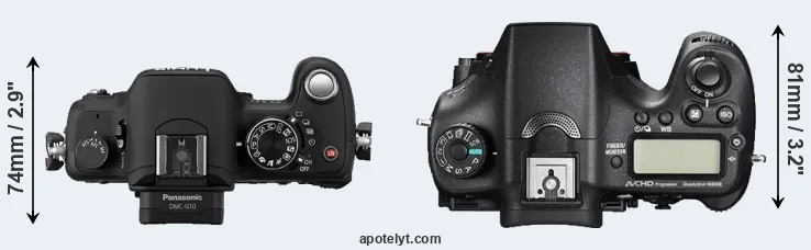 Compare G10 versus A77 II top