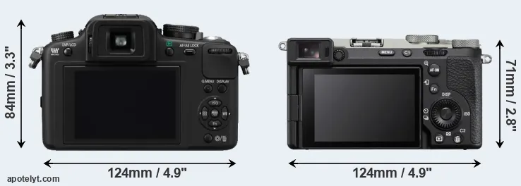 Comparison G10 or A7C II rear