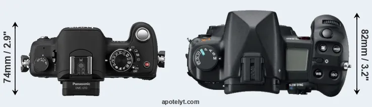 Compare G10 versus A850 top