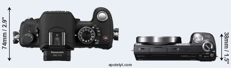 Compare G10 versus NEX-5N top