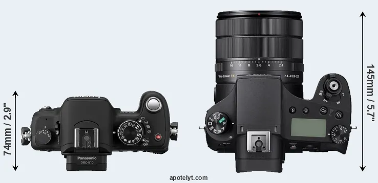 Compare G10 versus RX10 IV top