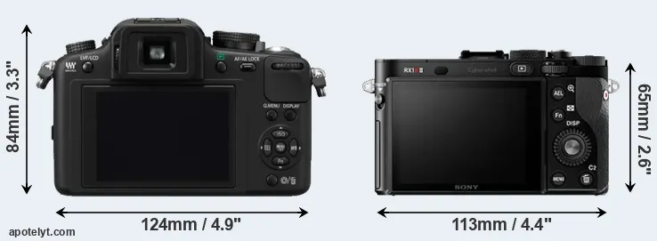 Comparison G10 or RX1R II rear