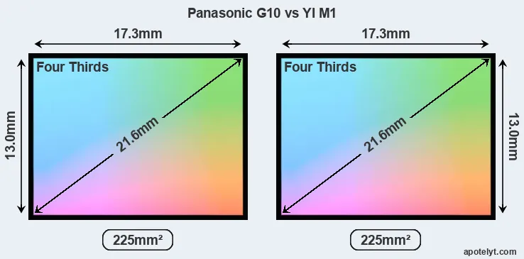 Panasonic G10 and YI M1 sensor measures