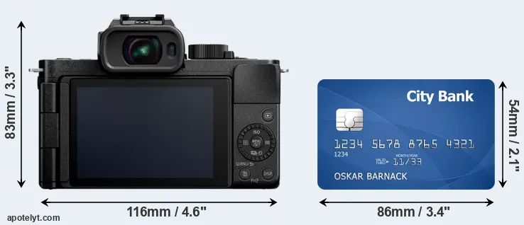 G100 and credit card rear side